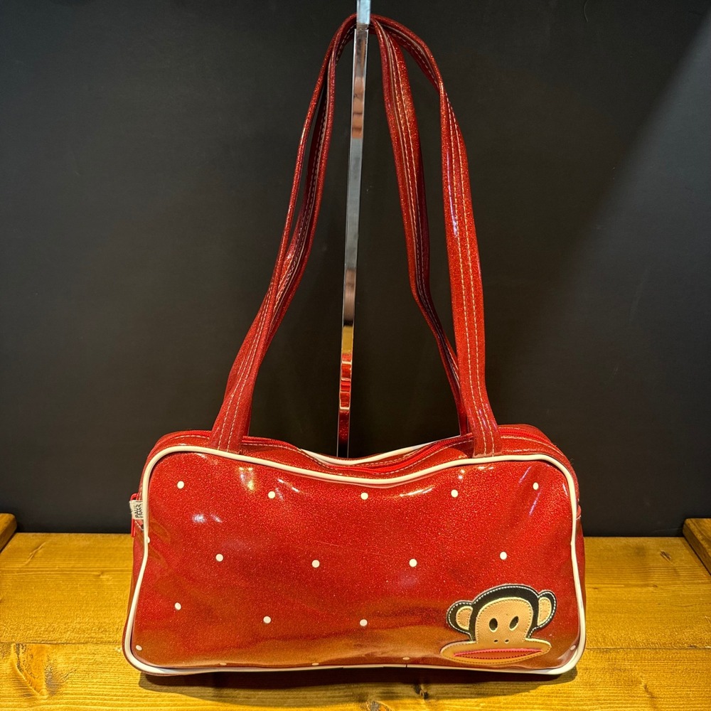 Vintage 2003 Paul Frank Julius Glitter Red Shoulder Bag Purse Y2K